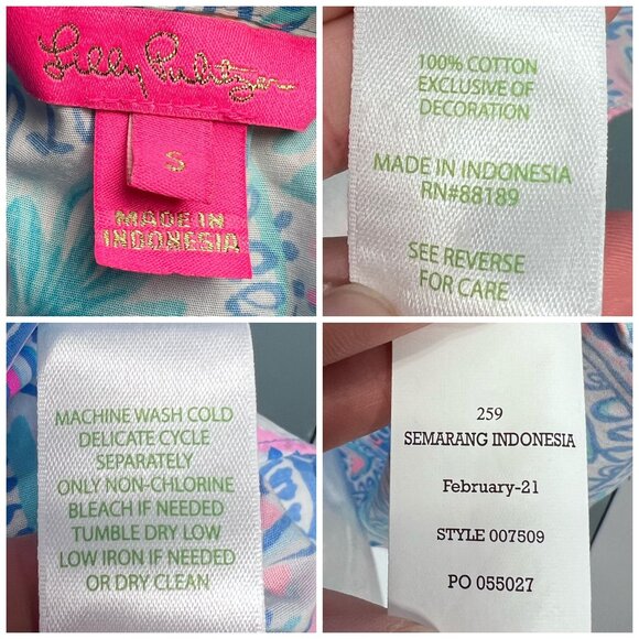 Lilly Pulitzer Off Shoulder Paisley Cotton Top Small - Picture 5 of 10